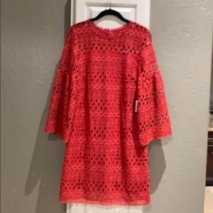 Bell Sleeve Lace Dress, new with tags, fully lined